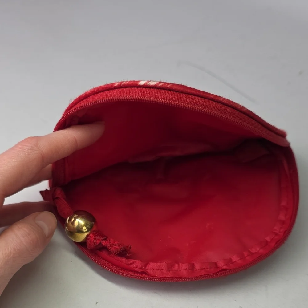 Givenchy‎ Red Cosmetic Bag with Gold Accent